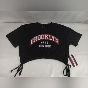 Pink Label - Side Tie Drawstrings Crop Top